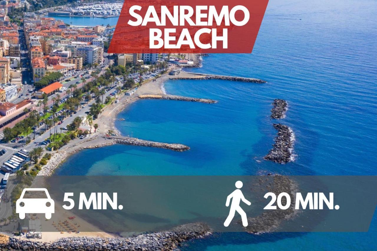 Free Parking-Sea View, With Pool & Garden Leilighet Sanremo Eksteriør bilde